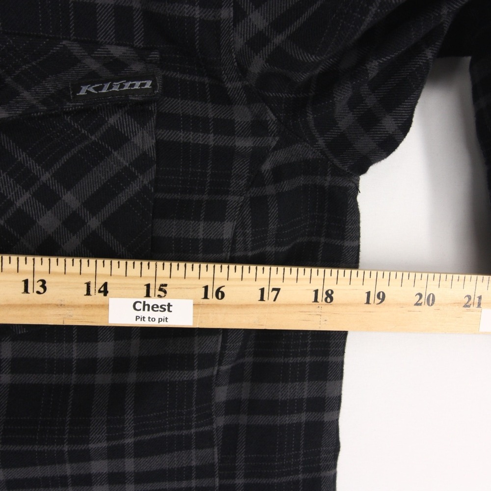 Klim Upland Flannel Shirt Womens M Black Plaid Long Sleeve Button Up Outdoor - Picture 4 of 10